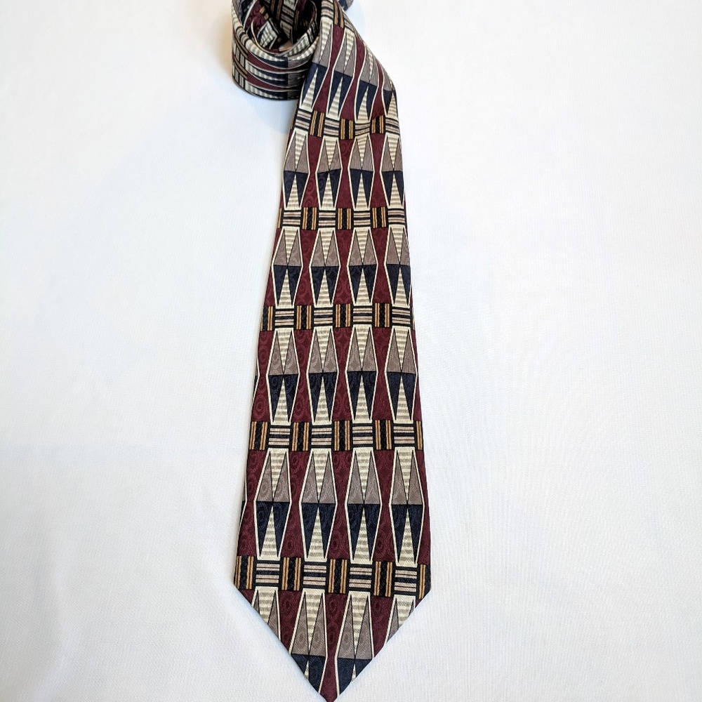 Robert Talbott Silk Geometric Pattern Tie - image 3